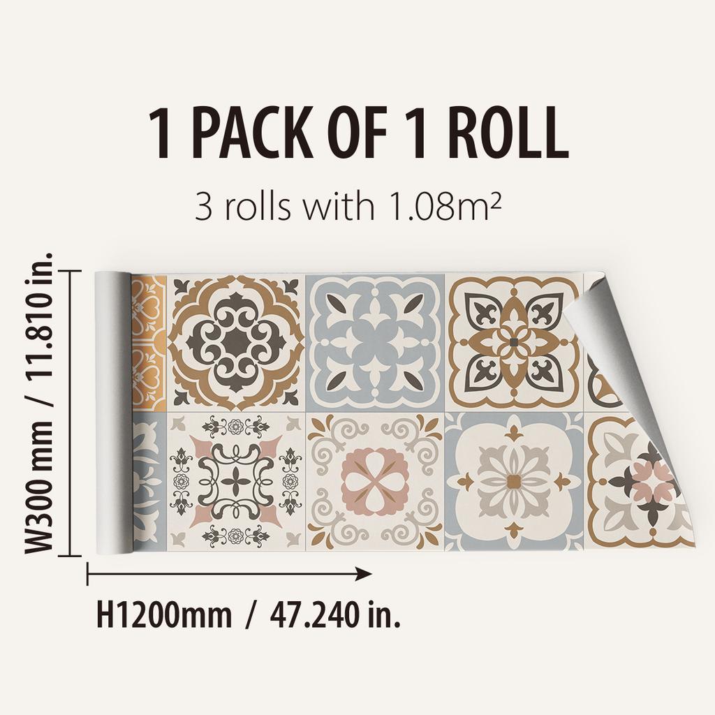 Bohemian Style Thickened Kitchen Sticker Waterproof Self-Adhesive Kitchen And Bathroom Wall Sticker Home Decoration Ethnic Pattern Wall Sticker