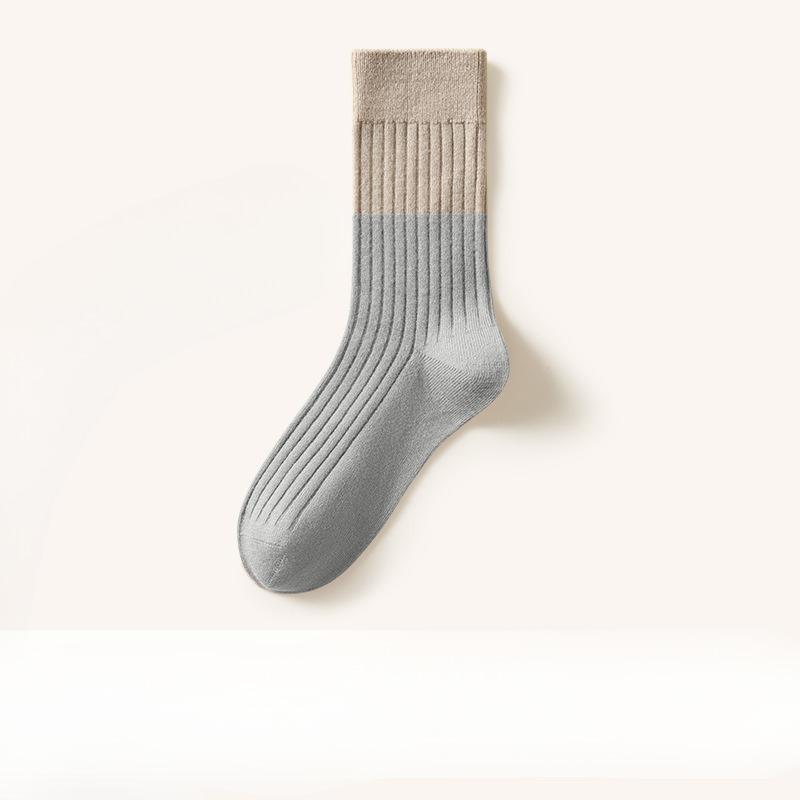 Wool Socks for Women's Autumn and Winter Warmth Mid-calf Socks, Antibacterial Wool Socks