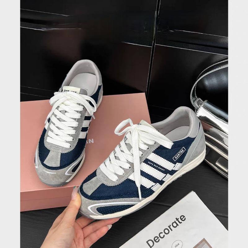 Niche design sense of inner height increase women's summer color matching breathable retro casual shoes