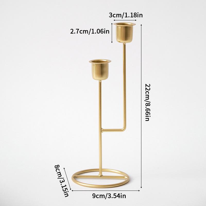 Minimalist Vintage Elegant Style Iron Candle Holders Candlestick Fashion Wedding Table Candle Stand Exquisite Candlestick Table