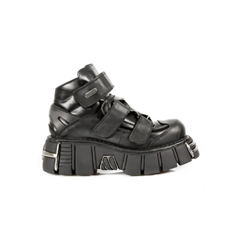 Fashion New Low Top Metal Muffin Bottom Daddy Shoes with All The Increase Punk Shoes Thick Soled Round Head Single Shoe Woman