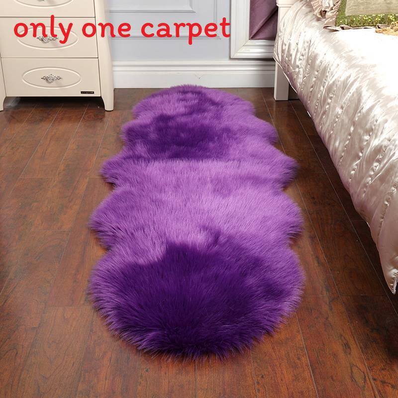 Polyester Plush Area Rug For Bedroom Living Room Non Slip Modern Home Decor