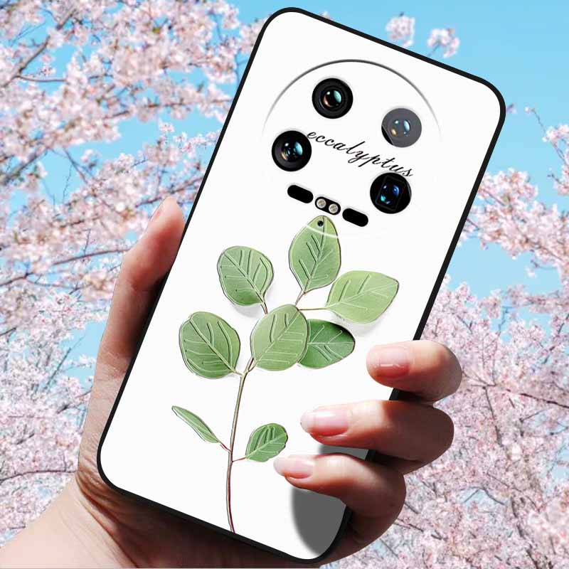 For Xiaomi 14 Ultra 5G 6.73" 14 Pro Cases Fashion 3D Retro Embossed Relief Soft TPU Siliocn Back Cover for Xiaomi 14 Capa Mi 14