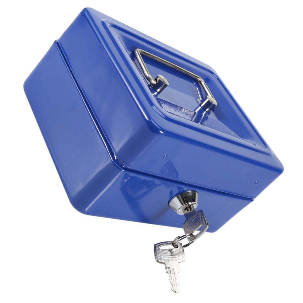 Portable Safe Box with 2 Key Fireproof Anti Theft Multipurpose Security Case Lock Box for Documents Jewelry