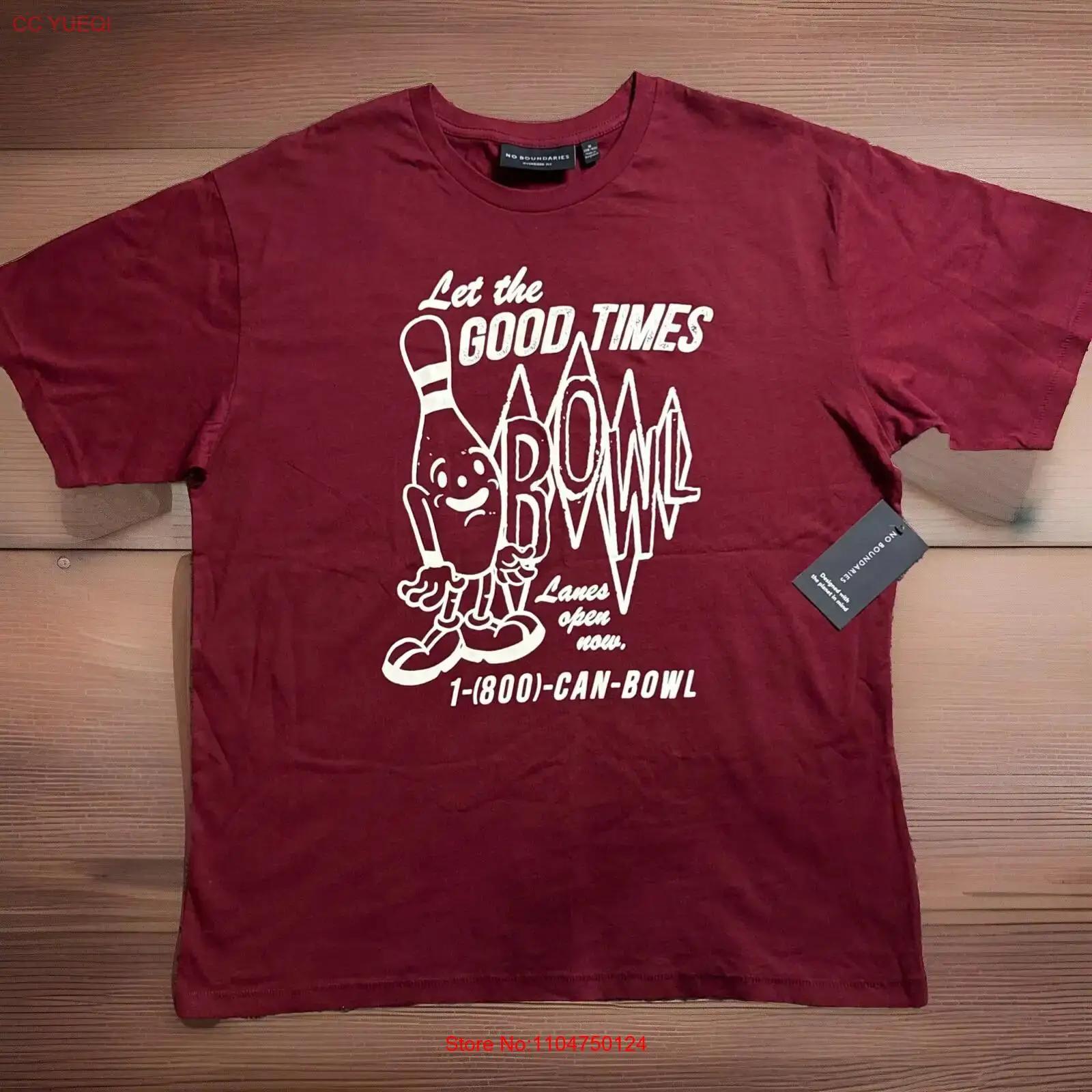 No Boundaries Oversized Fit Medium Let The Good Times Bowl T Shirt vintage Washed Breathable homme Versatile Stretched S