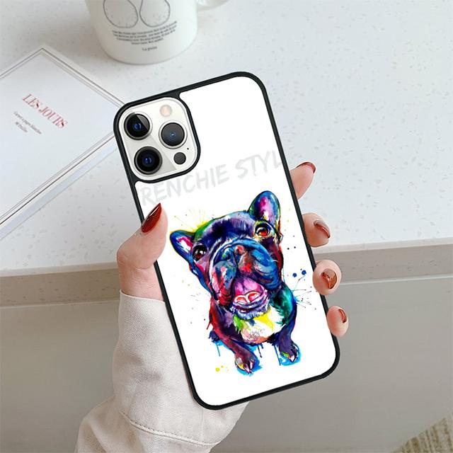 

French Bulldog Cute Cartoon Phone Case For iPhone 17 Air 14 15 16 13 12 Cover For Apple Pro Max Plus Coque iPhone 17pro