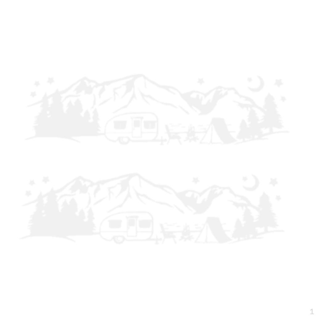 2 Pieces Large Car Stickers Decals Hood Accessories Versatile Auto for Camping