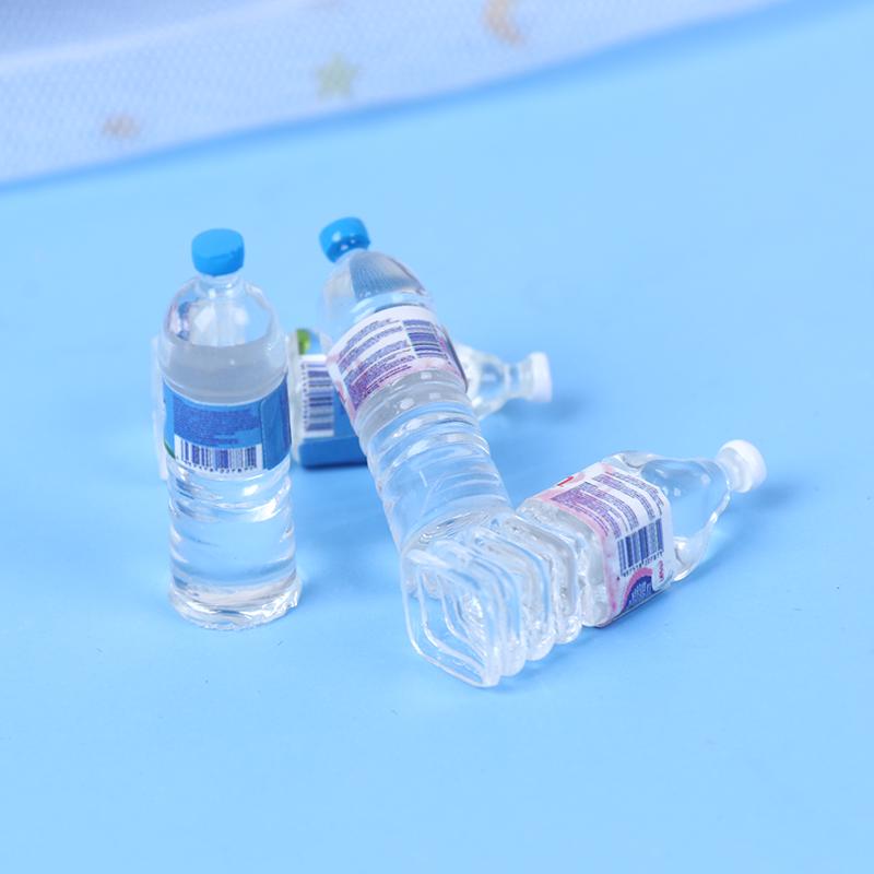 10Pcs Mini Mineral Water Bottle 1:12 Dollhouse Miniature Accessory Drinking Toy