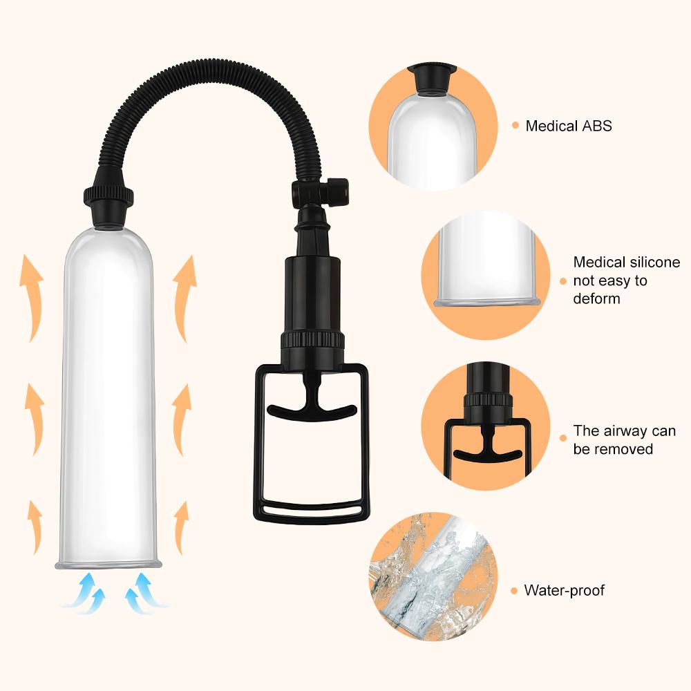 Penis Enlargement Pump for Men with Long & Short Sleeves – Erection Support Sex Toy for Men Penis Extender
