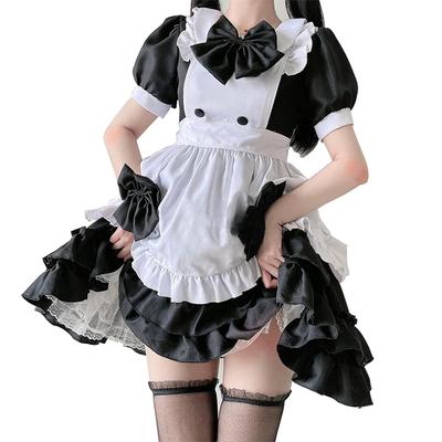 [AOTYP] Halloween Cosplay Maid Costume Maid Clothes Large Size Disguise Women's Men's Set Complete Cosplay Event Party Adult Unisex Maid Cafe Costume
