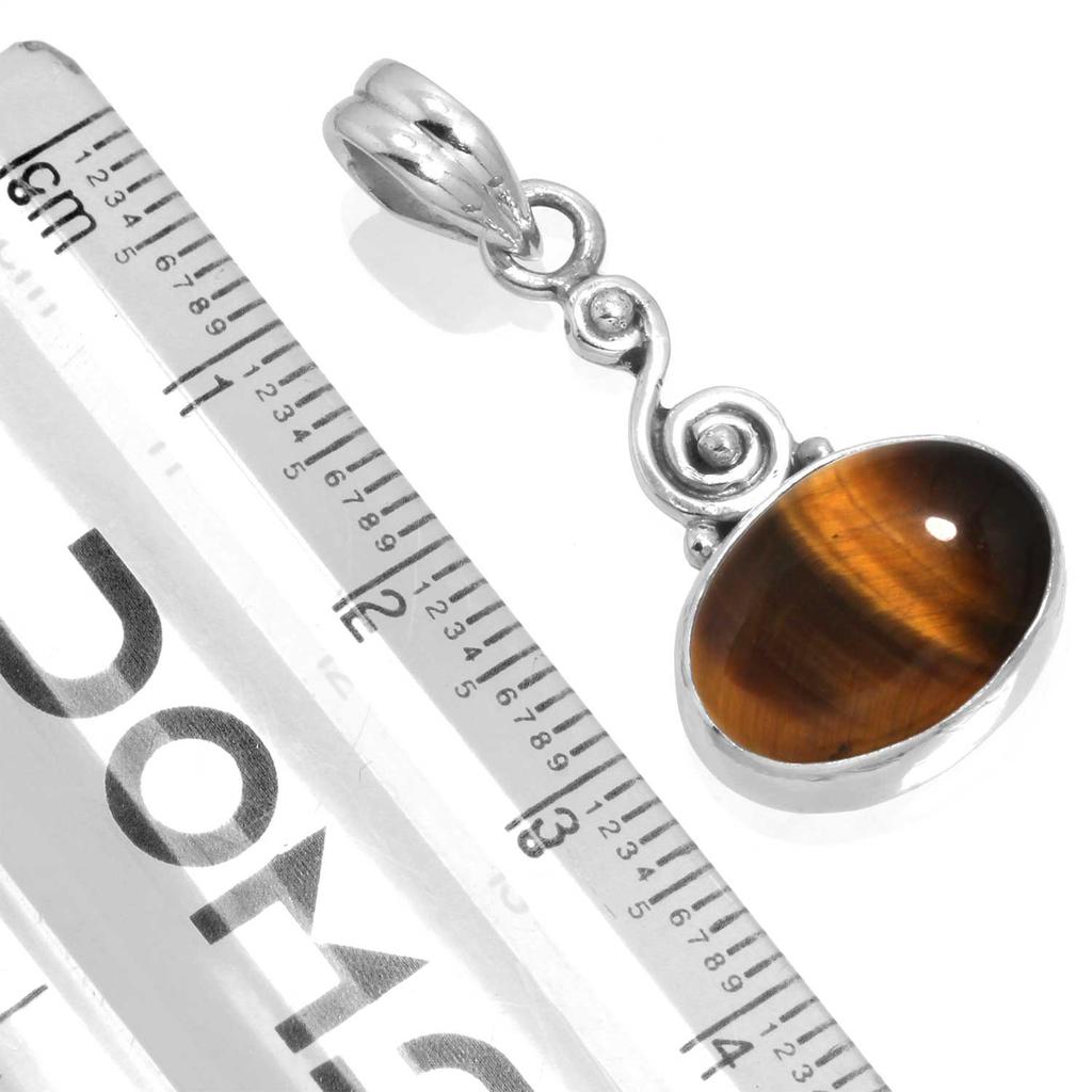 925 Sterling Silver Pendant Women Gemstone Handmade Jewelry Engagement Gift Malachite Moonstone Rose Quartz Red Stone Smoky Topaz Tiger Eye Boho