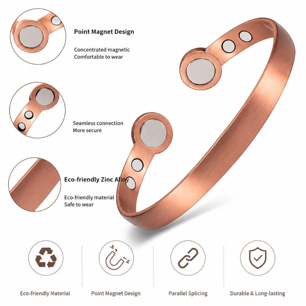 Simple Magnetic Energy Wristband Comfortable To Wear Cuff Bracelets Daily Use