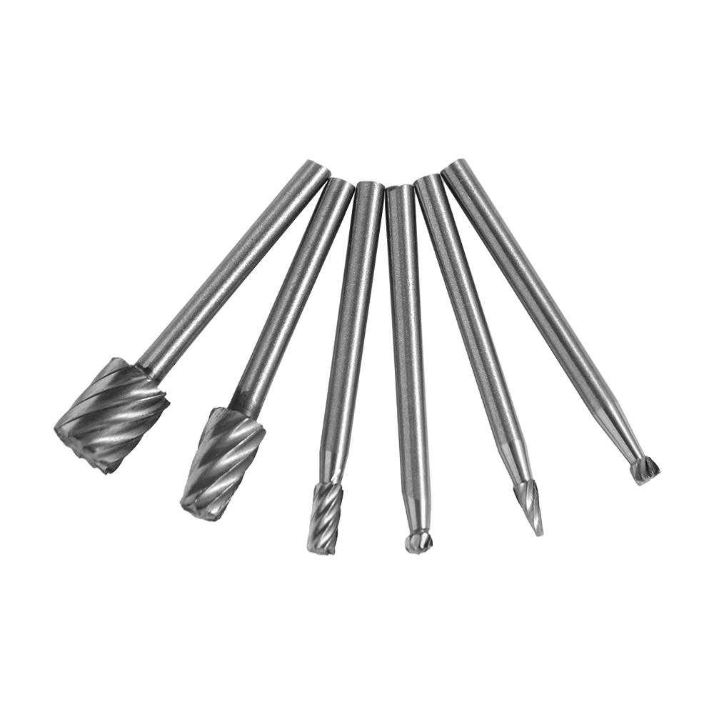 

6 шт. Абразивный вращающийся борфреза 6 мм хвостовик вращающаяся головка напильника многофункциональная фреза деревообработка