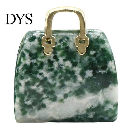 Ornamental Handbag Statue Hand Carved Fine Texture Anti-fade Not Easy to Break Home Decor Wide Application Exquisite Faux Crystal Model Desktop