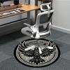 1PC Raven Symbol Office Round Rug, Non slip, Soft and Durable Office Rug for Interior Decoration, Perfect for Office
