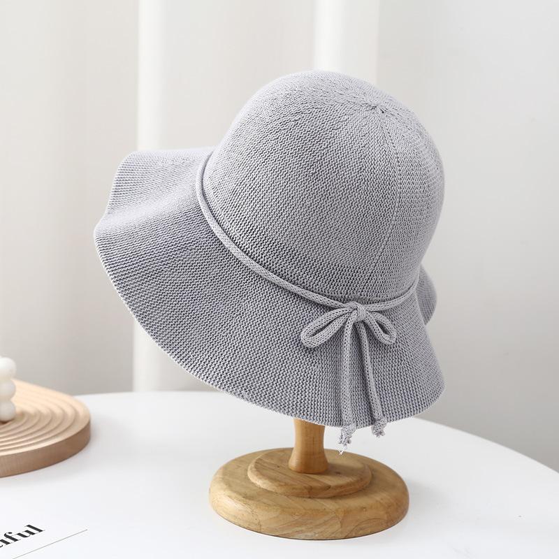 Big brim face covering fisherman hat for wome summer Korean version versatile travel sun hat sun protection grass woven sun hat breathable