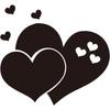 5-Piece Heart-Shaped Acrylic Mirror Wall Stickers - Self-Adhesive Decorative Decals for Bedroom, Living Room, or TV Background Wall.