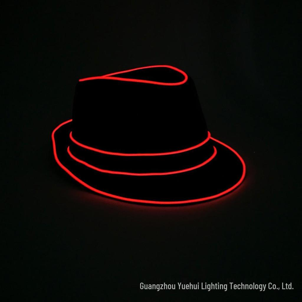 LED Light-Up British Style Jazz Top Hat - Flashing Festival & Masquerade Party Prop