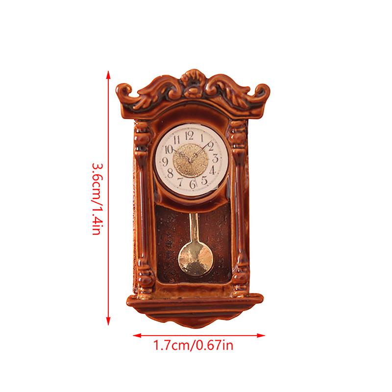 1Pc 1:12 Mini Small Alarm Clock Creative Quartz Round Alarm Clock Portable Miniature Dollhouse Mini Home Decoration Toys Gift