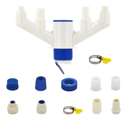 Versatile Kitchen Sink Plumbing Set with 3 Not Odor Traps Versatile Kitchen Sink Drain Pipe ABS for Busy Kitchens