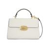 Coach Eliza 27 Classic Monogram Oval Lock Flap Hardware Leather Shoulder Crossbody Tote Bag Large Women Handbags Chalk-White CP006-IMCHK