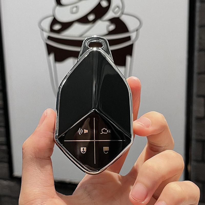Chang'an Dark Bluesl03Smart Key Case Dedicated2022Dark Blue Key Case Protective Cover Metal Casing Buckle High-End