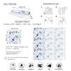 Blue Watercolor Floral Background Removable Wallpaper(45cm*300cm)