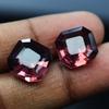 Padparadscha Sapphire Natural 18 Ct Square Pair Certified Stunning Gemstone