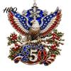 Acrylic Christmas Ornaments 250th Anniversary Ornament Patriotic Hanging Decor Commemorative Keepsakes for Home with Eagle Santa Liberty Bell,