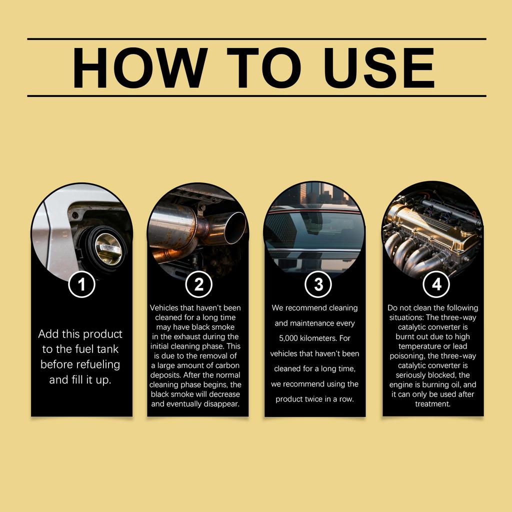 Homonth Car Cleaner Removes Stubborn Carbon Deposits Reduces Fuel Consumption Maintains Car Suitable for Car Fuel Tank 120ml