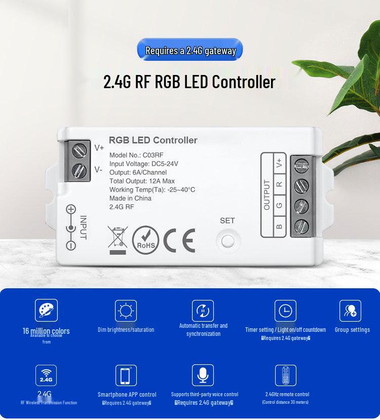 RF Kabelloser RGB LED Streifen Fernbedienung C03RF