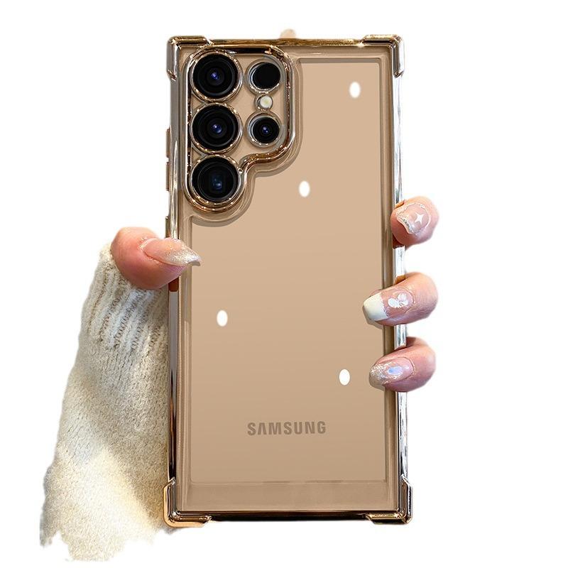 Plating Lens Protection Film Case For Samsung S26 Ultra Four Corners Anti-shock Protection Cover Bumper For Galaxy S26 Plus