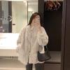 Autumn and Winter New Lamb Wool Coat Long Thickened Loose Imitation Rabbit Fur Fur Coat Coat Women