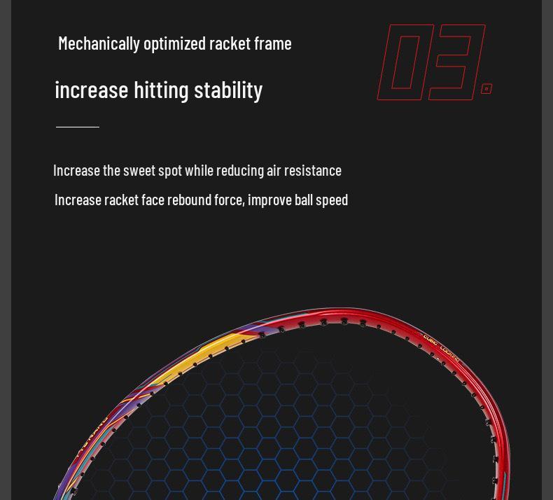 Ultra-light full carbon fiber badminton racket with high elasticity for college students.