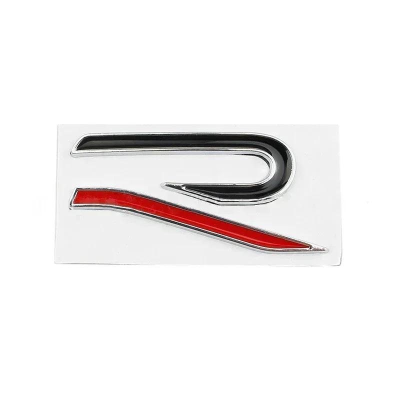 Metal R Emblem Decals Side Fender Rear Trunk Badge Sticker for Scirocco Sharan Tiguan Jetta Etc
