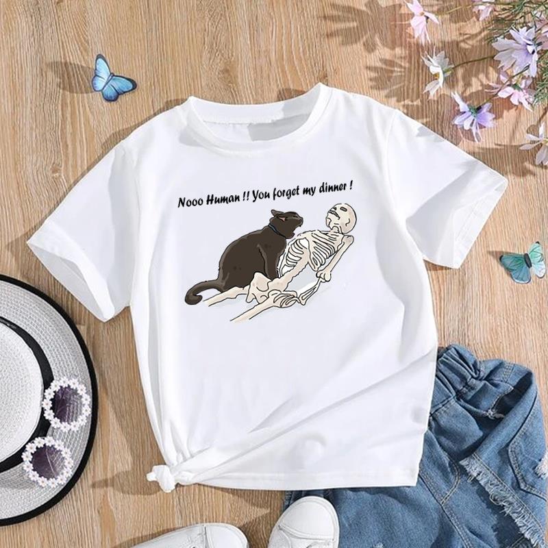 European size T Shirt Women Cat Funny Coffee Love Trend Cute Print Tee Top Fashion Female Clothing Short Sleeve Graphic T-shirts