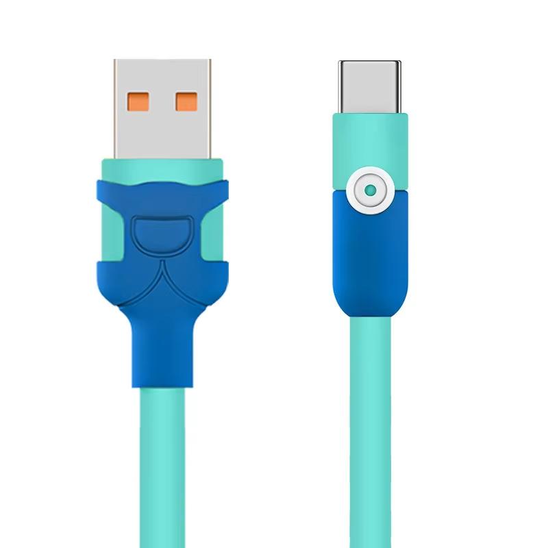 

6A кабель USB C для быстрой зарядки, жидкий мягкий силиконовый шнур для передачи данных для Samsung Xiaomi 1M 1.5M 2M провод для зарядки мобильного телефона 2m