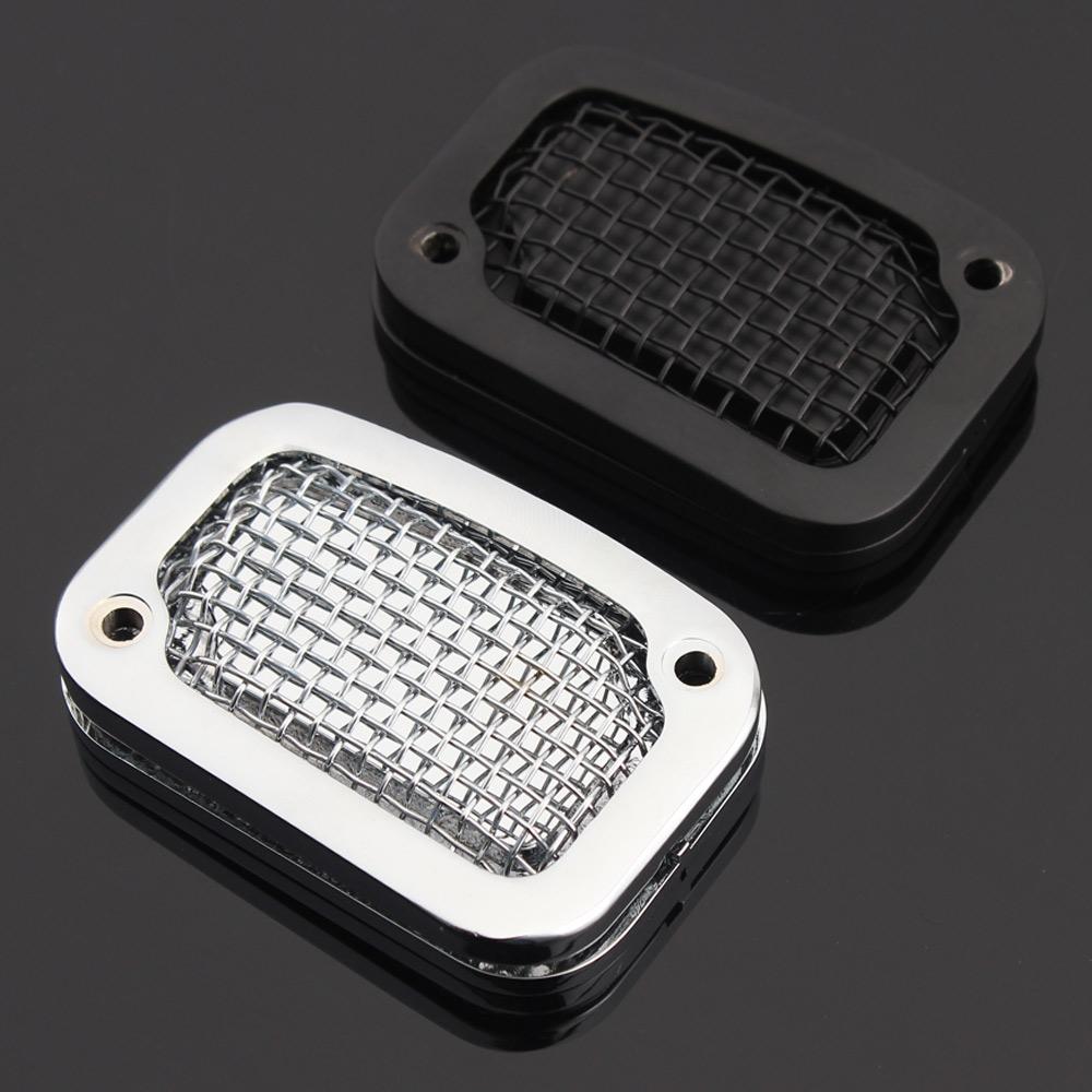 For Harley Softail Fat Boy 114 FLFBS FLFB FLSTF Slim Motorcycle Front Brake Fluid Reservoir Cover Master Cylinder Cap Chrome