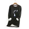 Women Thick Fleece Printing Sweatshirt Warm  Underwear Top