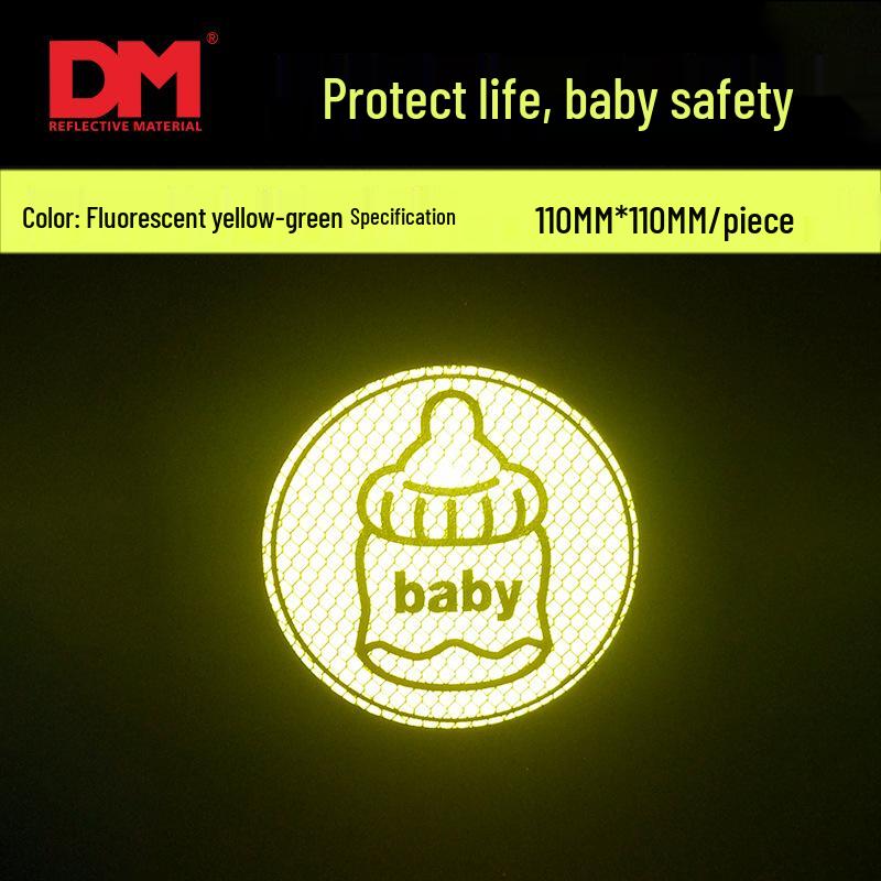 Super Reflective Baby & Pregnant Woman Warning Sticker for Car Interior
