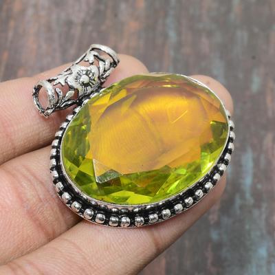 Peridot Gemstone Ručně vyráběný 925 Sterling Silver šperkový přívěsek pro ženy