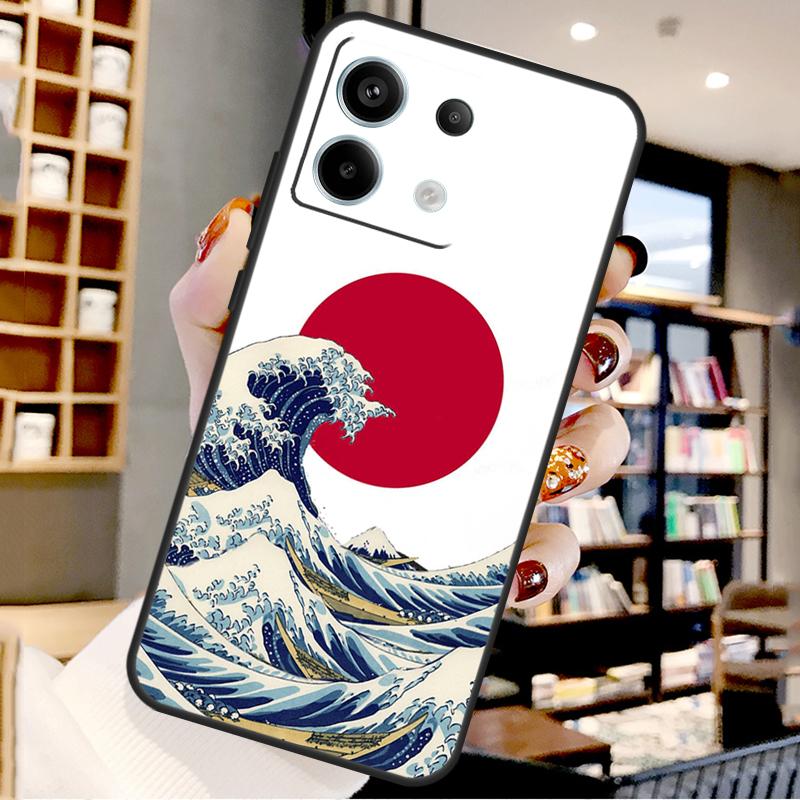 Japanese Wave Anime Dragon For Xiaomi Redmi Note 13 Pro 9 10 11 12 14 15 Pro Plus Case For Redmi 15 12C 13C 14C 10C 15C