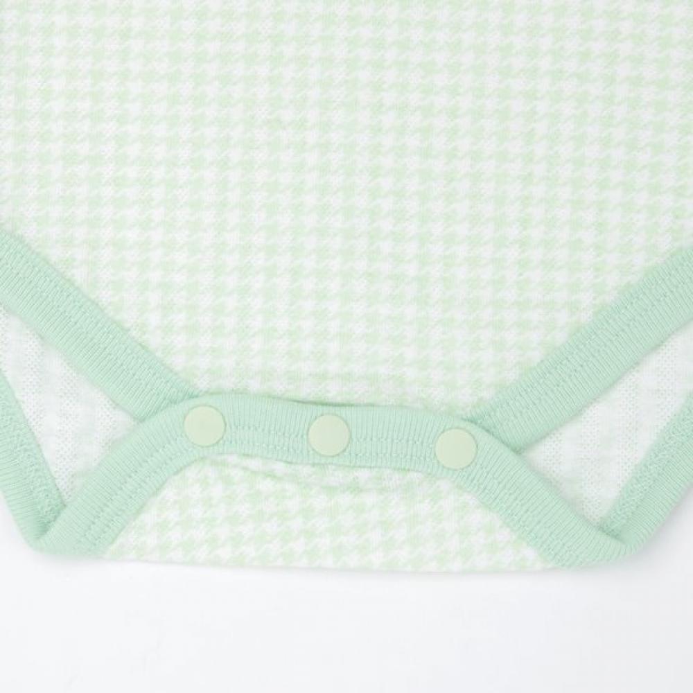 ORGANICMOM Apple Check Long Sleeve Bodysuit Hat Set  Mislqs02 