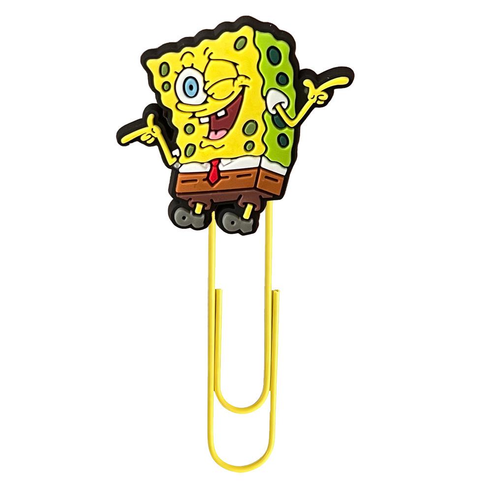 SpongeBob Cartoon Paperclip Bookmark - Creative, Colorful & Large Office Supplies