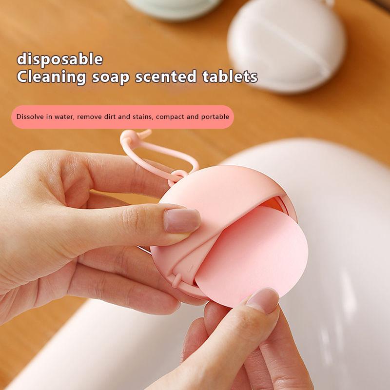 1 Box Roll Box Travel Mini Portable Soap Tablets Convenient Disposable Soap Paper Tool 1 Box Outdoor Essentials