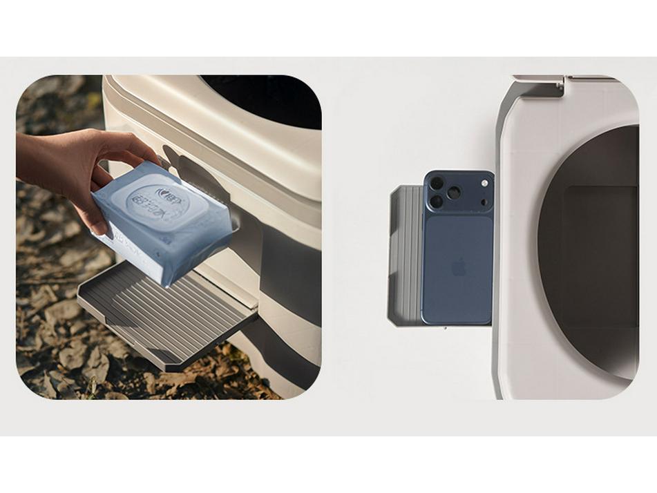 Portable Odor-Proof Folding Car Toilet and Trash Can for Outdoor and Self-Driving Tours