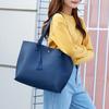 Women Tote Bag Solid Color Shoulder Bag Magnetic Closure Faux Leather Handbag with Separate Small Clutch for Work Travel Party
