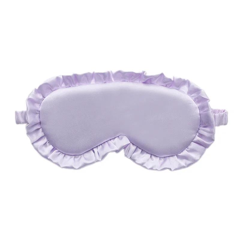 Silk Ruffle Sleep Eye Mask Soft Sleeping Eye Covers Multicolor Night Dream Blackout Eye Patches For Woman Man To Sleep Better