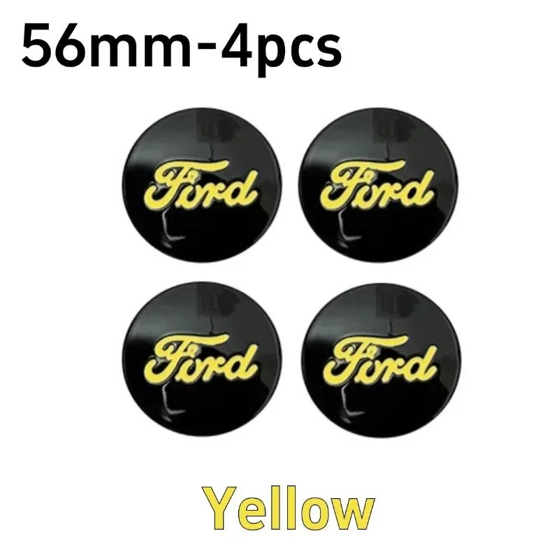 56mm Car Accessories Wheel Center Logo Sticker Hub Decals for Ford Mondeo H35 Kuga Shelby Focus Everest F150 Escort Ranger Edge Mk7