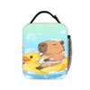 Capybara Cartoon  Lunch Bag  Casual Lunch Box For Women Picnic Portable Insulated Cooler Bag Oxford Graphic Tote Food Bags